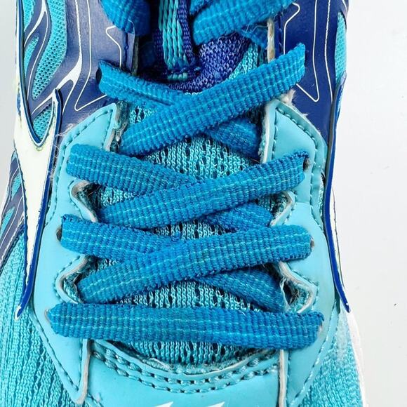 Mizuno Wave Inspire 14 Running Shoes Sneakers Blue Yellow Women 10 - Picture 13 of 16